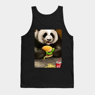 Panda eating Fast Food Tank Top